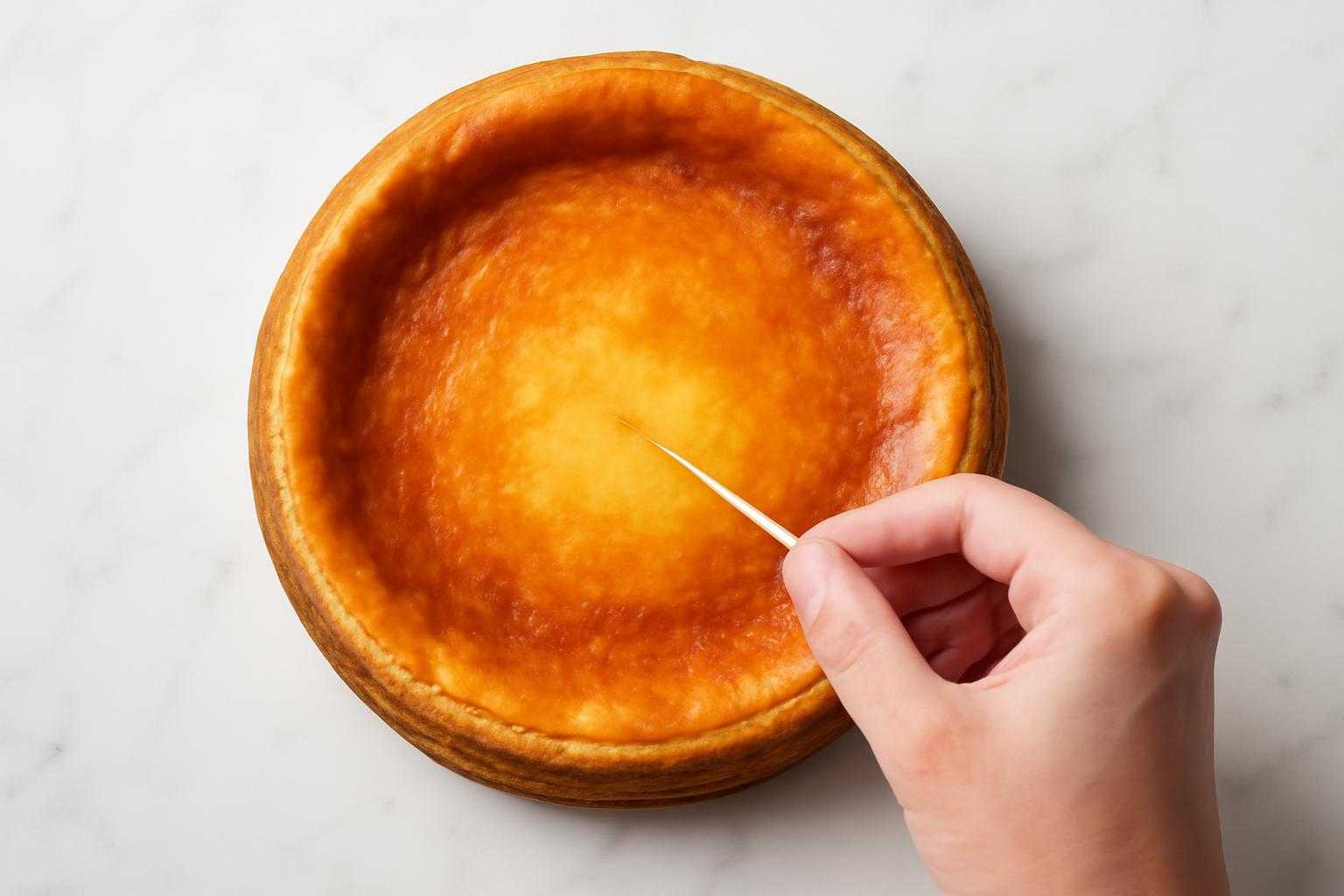 ベイクドチーズケーキの生焼けを見分ける方法|焼き上がりを完璧に判断するコツ