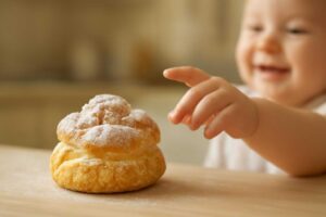 シュークリームは何歳から食べれる?赤ちゃんへの与え方と注意点